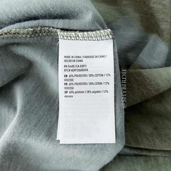 NEW AE Camo V-Neck T-Shirt - Picture 6 of 10